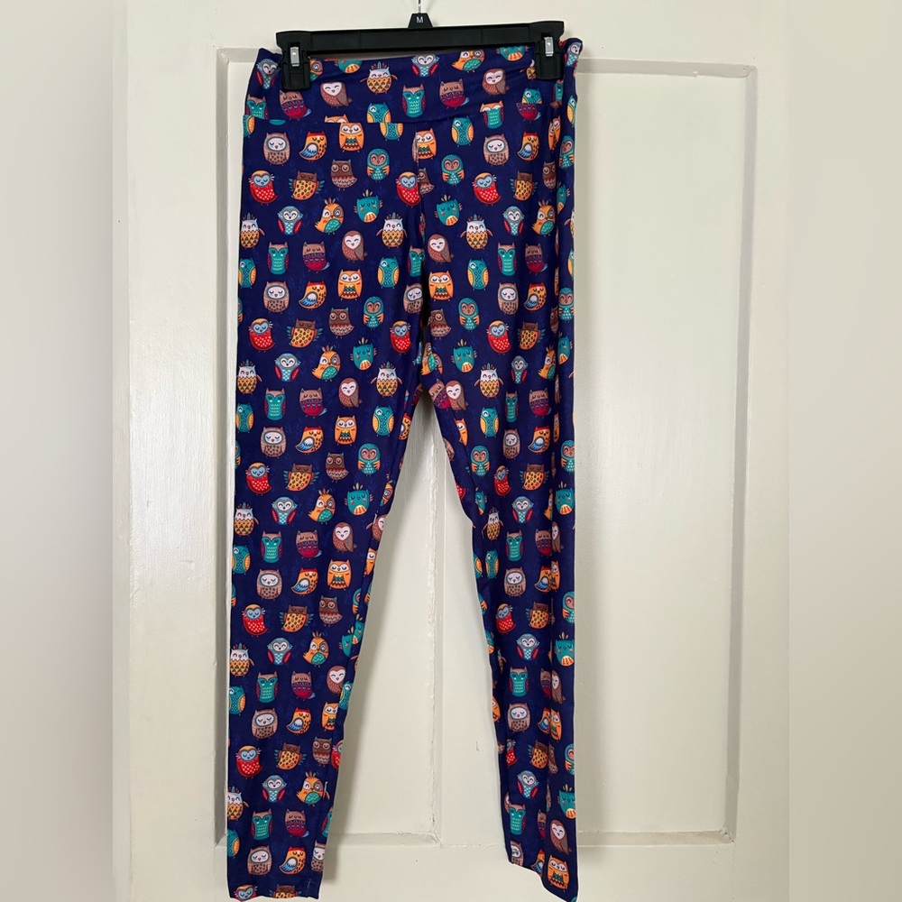Colorful Owl Print Leggings